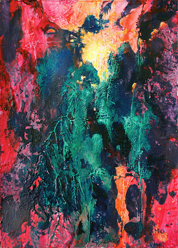 experimental acrylic painting.