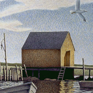 realist acrylic painting detail.