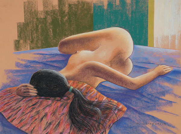 figurative pastel painting.