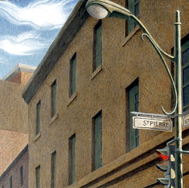 realist acrylic painting detail.