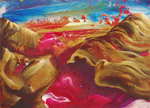 experimental acrylic painting.