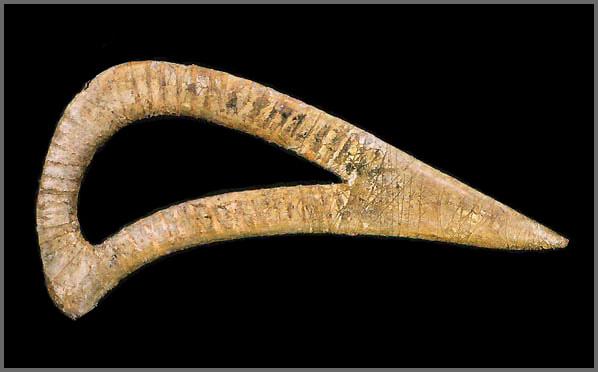 abstract wood and fabric sculpture.