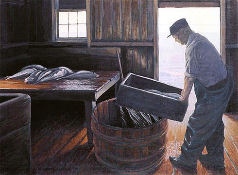 realist acrylic painting.