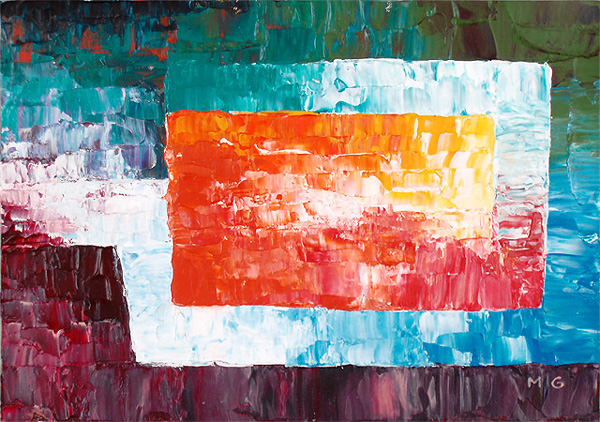 experimental acrylic painting.