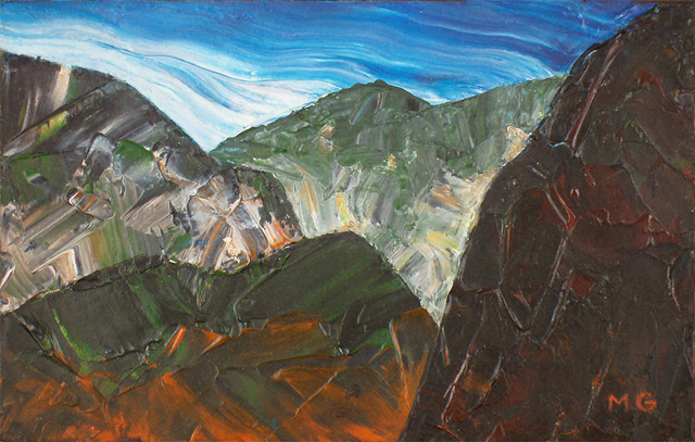 experimental acrylic painting.