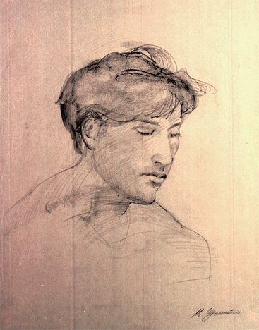 figurative graphite drawing.