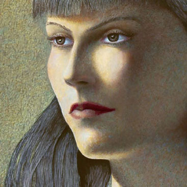 realist acrylic painting detail.