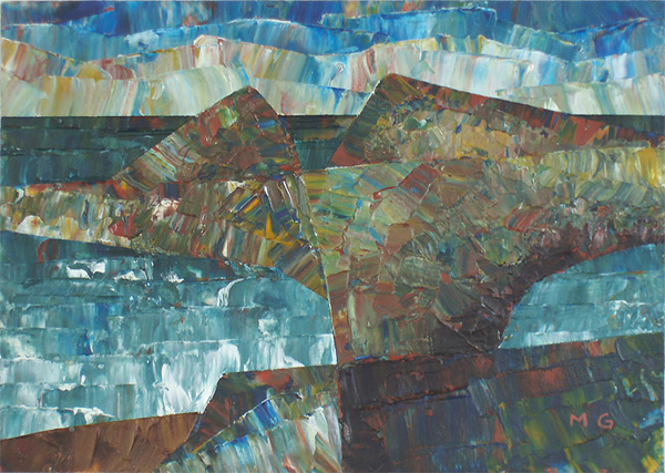 experimental acrylic painting.