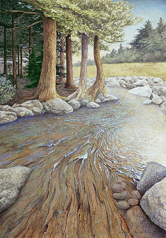 realist watercolor painting.