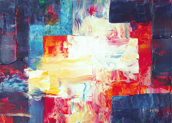 experimental acrylic painting.