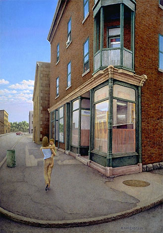 realist acrylic painting.