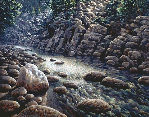 realist oil painting.