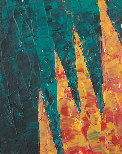 experimental acrylic painting.