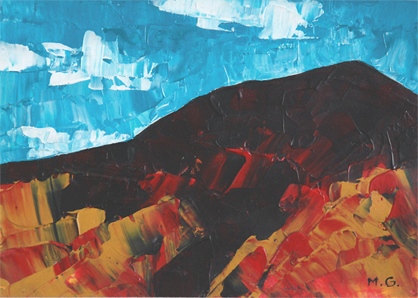 experimental acrylic painting.