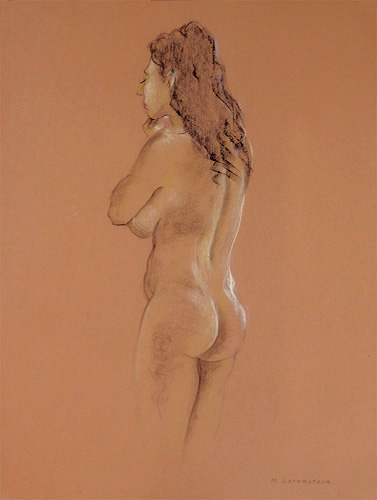 figurative pastel painting.